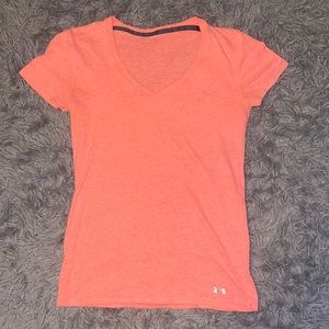 Womens Under Armour Pink Fitted Tee Shirt